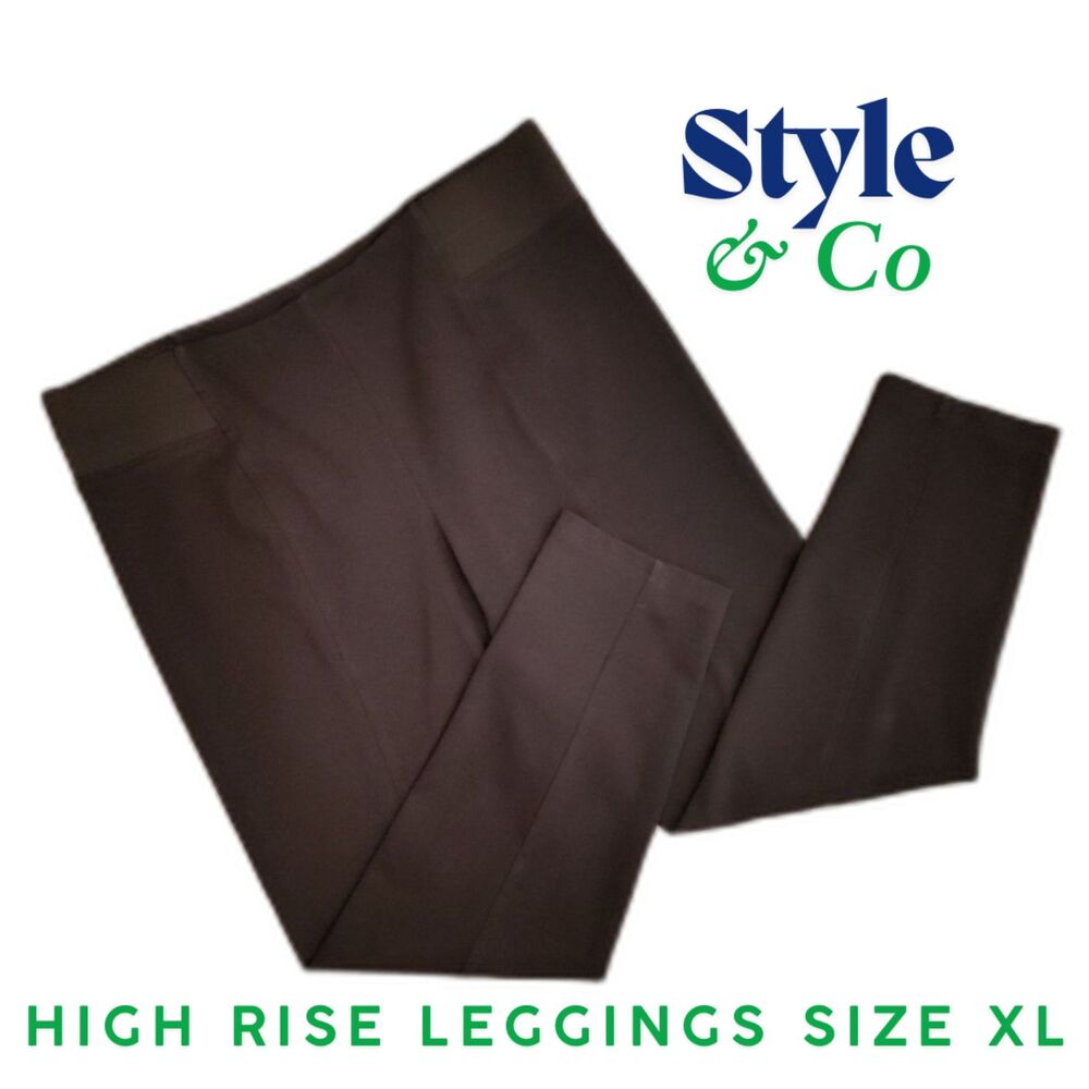 Style & Co Women High Rise Leggings Black Size XL